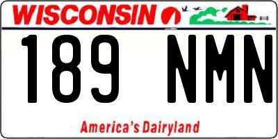 WI license plate 189NMN