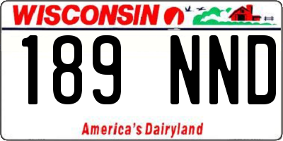 WI license plate 189NND