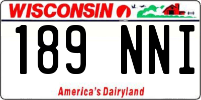 WI license plate 189NNI