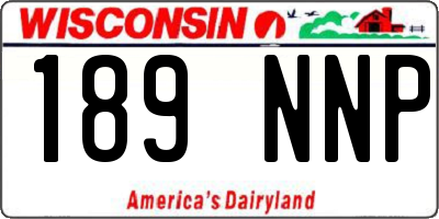 WI license plate 189NNP