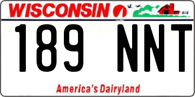 WI license plate 189NNT