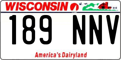 WI license plate 189NNV