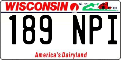 WI license plate 189NPI