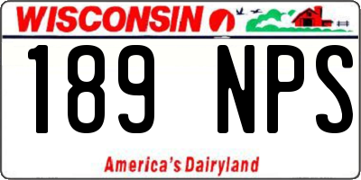 WI license plate 189NPS