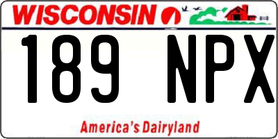 WI license plate 189NPX