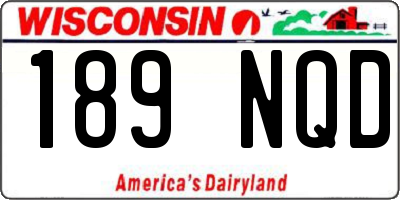 WI license plate 189NQD