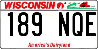 WI license plate 189NQE