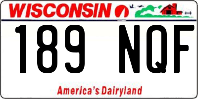 WI license plate 189NQF