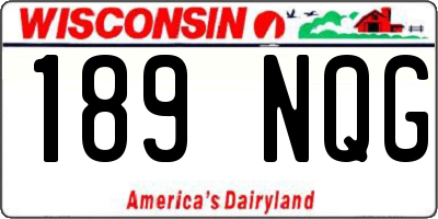 WI license plate 189NQG