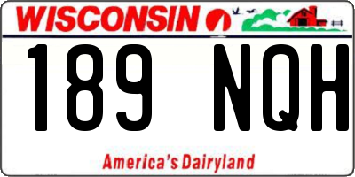 WI license plate 189NQH