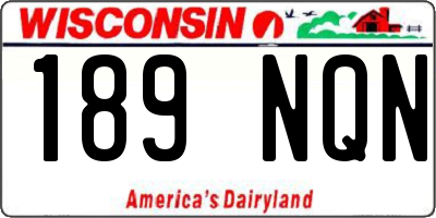 WI license plate 189NQN