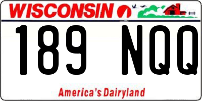 WI license plate 189NQQ