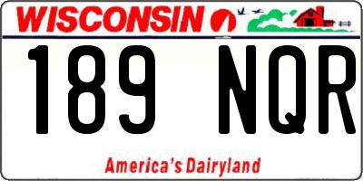 WI license plate 189NQR