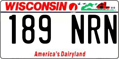 WI license plate 189NRN