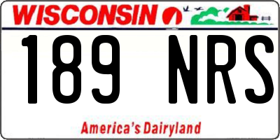 WI license plate 189NRS