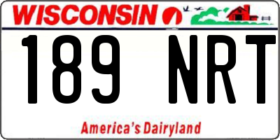 WI license plate 189NRT
