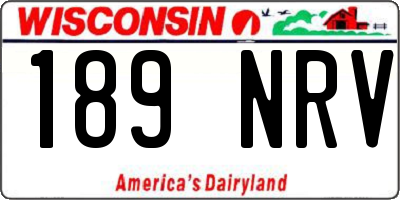 WI license plate 189NRV