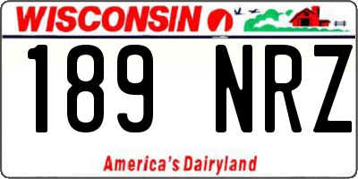 WI license plate 189NRZ