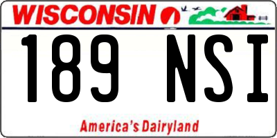 WI license plate 189NSI