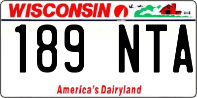 WI license plate 189NTA