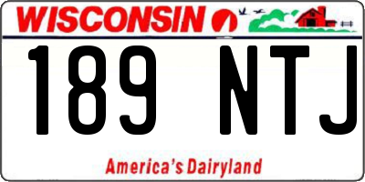 WI license plate 189NTJ