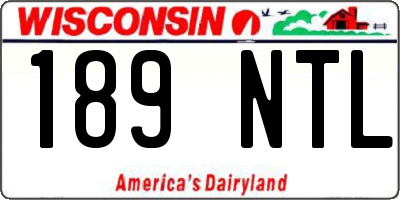 WI license plate 189NTL