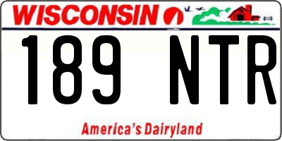 WI license plate 189NTR
