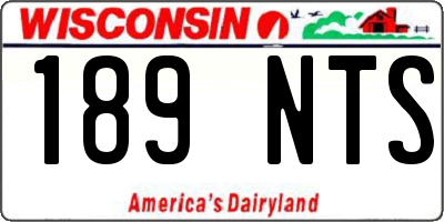 WI license plate 189NTS