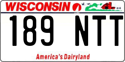 WI license plate 189NTT