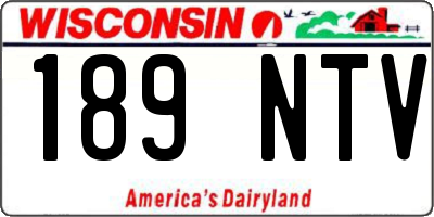 WI license plate 189NTV