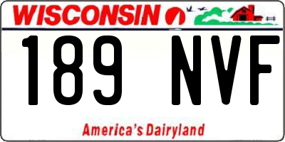 WI license plate 189NVF