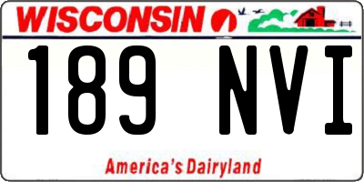 WI license plate 189NVI