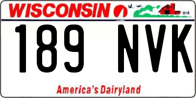 WI license plate 189NVK