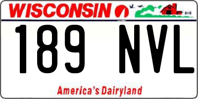 WI license plate 189NVL