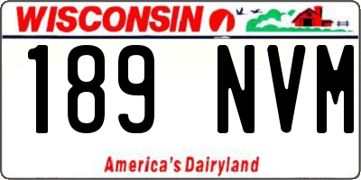 WI license plate 189NVM