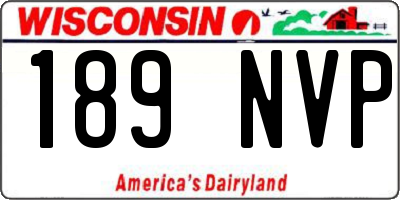 WI license plate 189NVP