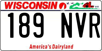 WI license plate 189NVR