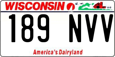 WI license plate 189NVV