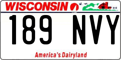 WI license plate 189NVY