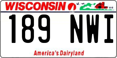 WI license plate 189NWI