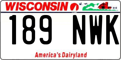 WI license plate 189NWK