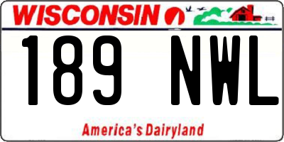 WI license plate 189NWL