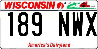 WI license plate 189NWX
