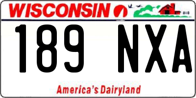 WI license plate 189NXA