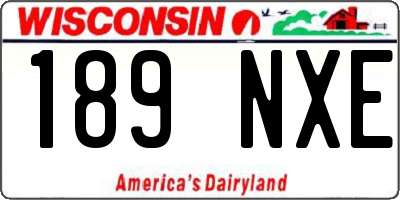 WI license plate 189NXE
