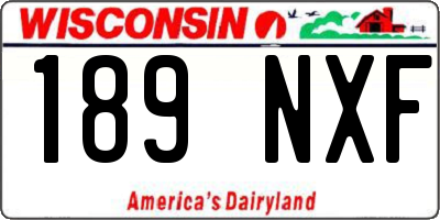 WI license plate 189NXF