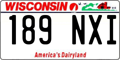 WI license plate 189NXI