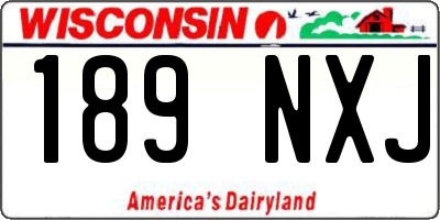 WI license plate 189NXJ