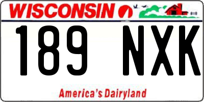 WI license plate 189NXK