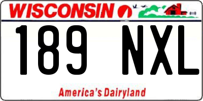 WI license plate 189NXL